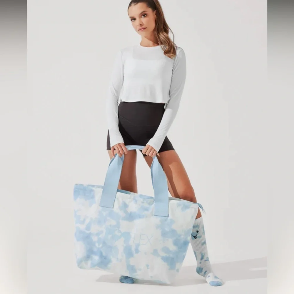 New! POPFLEX Bag Blue Tie Dye Superbag Tote
